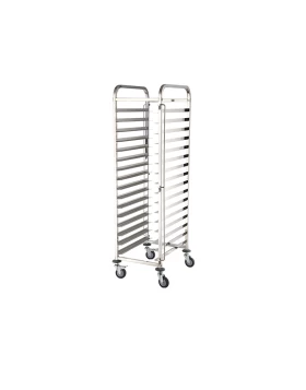 Inox Mobile Rack for trays 40x60cm VE131X