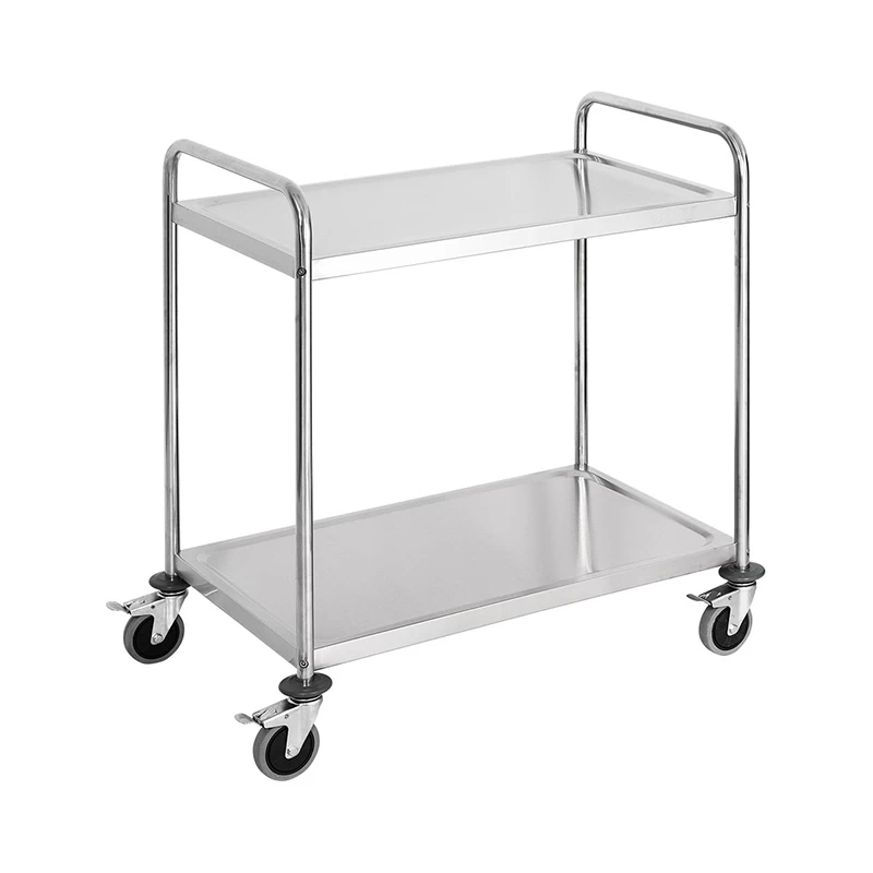 Τρόλεϊ Σερβιρίσματος Inox 2 επιπέδων