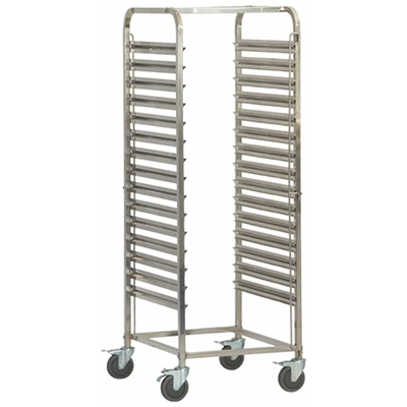 Serving Trolley Inox for trays 40x60 mm 